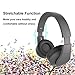 Headphones, JNTworld Headphones with Microphone for Travel, Work, Sport, DJ, Collapsible Classic Headset with Handmade Drivers for iPhone and Android Devices, Black