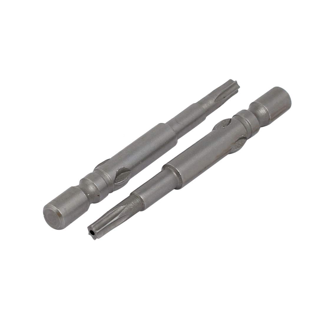 uxcell a15122800ux0461 4mm Dia Round Shank T8 Torx Security Screwdriver Bits 40mm Long 10Pcs,