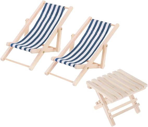 Pineapplei Kesyoo Mini Wooden Beach Chair Cell Phone Holder Longue Deck Chair Mini Furniture Accessories Dollhouse Accessories Furniture Toys Games Urbytus Com
