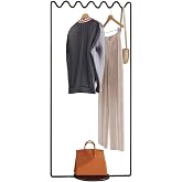 Garment Rack Nordic Fashion Metal Clothing Rack For Hanging Clothes, Unique Wavy Shape Clothes Rail, Freestanding Coat Rack For Bedrooms And Boutiques, Space Saving(Size:80X40X168CM,Color:Black)