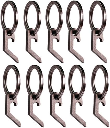 Xthel 10-Pack Titanium KeyChain Bottle Opener with Stainless Steel Key Rings