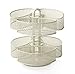 Nifty Organizing Carousel – Off-White Powder Coat Finish, Spins 360-Degrees, Cosmetic Bathroom or Bedroom Vanity Storage, Beauty Supplies Organizer, Lazy Susan Platform