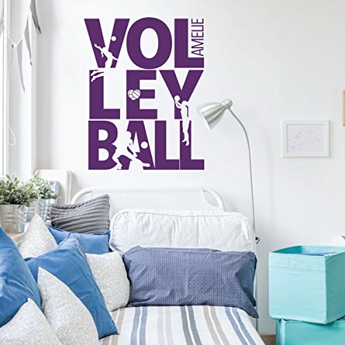 Beach Volleyball Wall Decal - Silhouette - Vinyl Decor for Girls or Tween's Bedroom or Playroom - Sports Decorations
