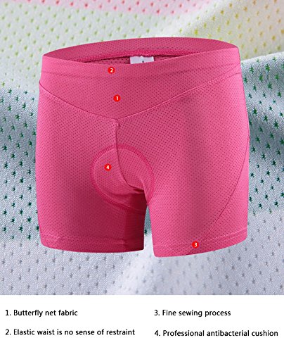 image for Callsecret Womens Padded Bike Shorts Cycling Pants, 4D Gel Padded Biki