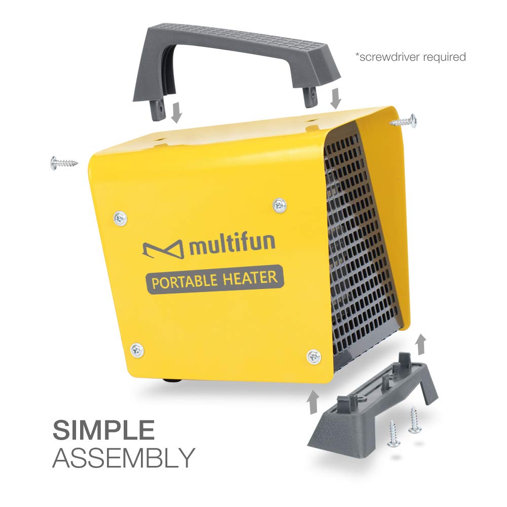 Space Heater, 1500W Ceramic Space Heater with Adjustable Thermostat