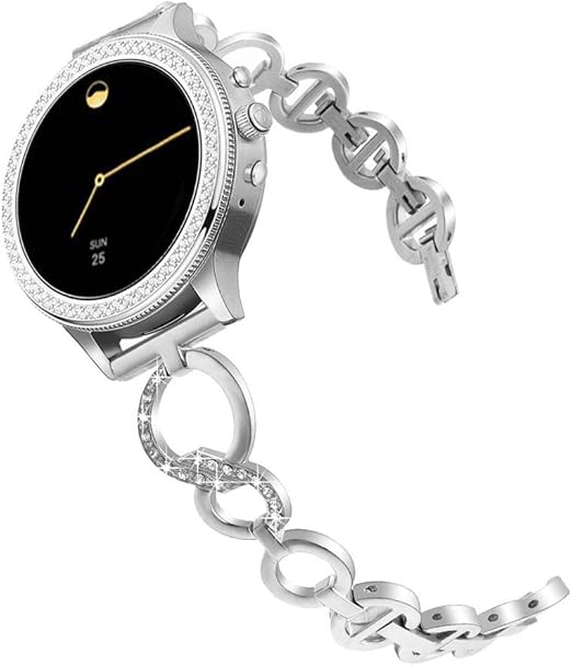 Amazon Com Yooside Watch Band For Fossil Q Venture Gen 4 3 18mm Quick Release Detachable Stainless Steel Bling Crystal Wristband Strap For Fossil Women S Gen 4 Sport Withings Steel Hr 36mm Silver