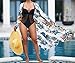 LUKYCILD Women Open Front Floral Print Long Kimono Cardigan Coat Beach Cover Up Size M(US S) (Floral)