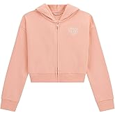 GUESS Girls' Eco Long Sleeve Hooded Sweatshirt with Zipper