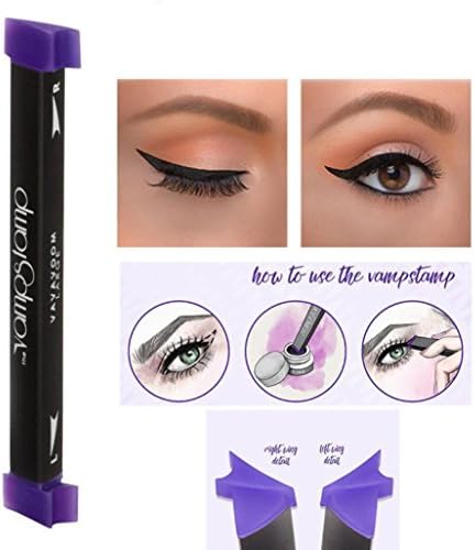 OMfeng Easy to Makeup Vamp Stamp Cat Eye Wing Eyeliner Stamp Tool 1 Second Makeup Kit (Large)