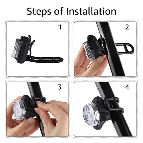 image for Ascher Bike Silicone Mount Band, Cycling Bicycle Rubber Straps, Pack o