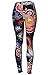 VIV Collection Plus Size Printed Brushed Ultra Soft Leggings (Orange Festive)