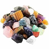 rockcloud 1 lb Natural Crystals Raw Rough Stones for Cabbing,Tumbling,Cutting,Lapidary,Polishing,Reiki Crytsal Healing,Colorful Mixed Stones