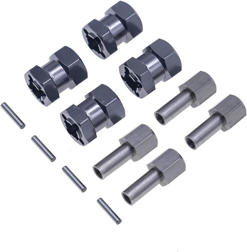 4Pcs Aluminum 12mm hex Wheel hub adapters Wider Stance 15mm Offset Extensions for 1/10 RC Rc Crawler Scx10 Rc4wd Wraith D90 etc