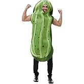Megartico Adult Halloween Pickle Costume Women Funny Food Party Costumes Men Green Cucumber Vegetable Outfit