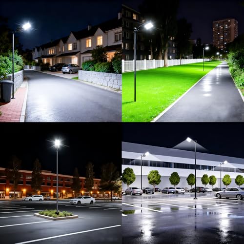 Lamparas Solares Exterior 300W, 30000LM Lampara Solar Exterior con Sensor de Movimiento, 8500K Luces Solares para Exterior de Dusk a Dawn,Adecuada Para Garaje,Carretera,Senderos,Jardín y Porche,IP66