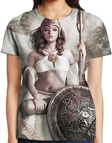 Tisky Goddess Of Wisdom Greece Atena Roman Minerva Women Fashion Summer T-Shirts Casual Crewneck Girl Tops Tee
