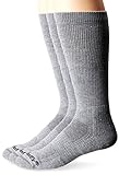Dr. Scholl's Men's 3 Pack Work Compression Crew Socks,  Grey, Shoe: 10.5-12