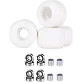 Fortoo Skateboard Wheels with ABEC-9 Bearings 50mm Street Tricks Soft Wheels 83A for Riding The Roughest Spots