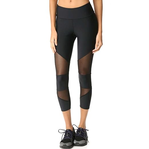 Amazon.com: Sudiy Womens Hollow Perspective Stitching Yoga ...
