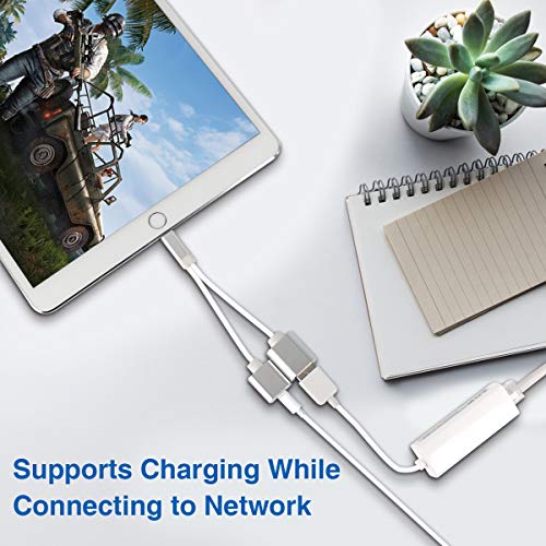 Ethernet Adapter for iPad, iPhone 7, iPhone 6/6s Plus Accessories,USB 2.0 to LAN Network Adapter for Apple Device iOS 9.3 Above
