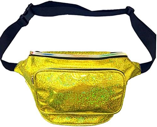 CHAOM Women Hologram Laser Waist Bag Fashion Shiny Neon Fanny Pack Bum Bag Travel Purse
