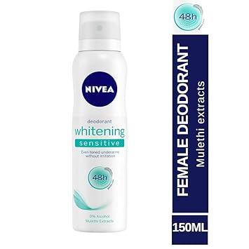 NIVEA Whitening Sensitive 48 Hours Gentle Care Deodorant, 150ml