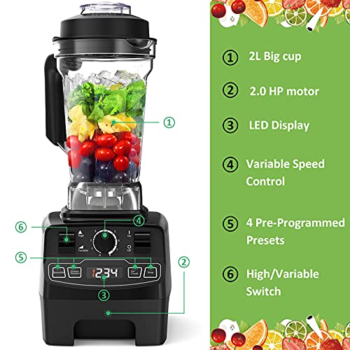 Blenders for Kitchen 1450w, Professional Countertop Blender Smoothie