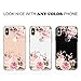 JAHOLAN Rose Flower Cute Girls Floral Design Clear TPU Soft Slim Flexible Silicone Cover Phone Case for iPhone Xs Max 2018 6.5 inch