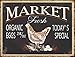 Barnyard Designs Market Fresh Eggs Retro Vintage Tin Bar Sign Country Home Decor 10