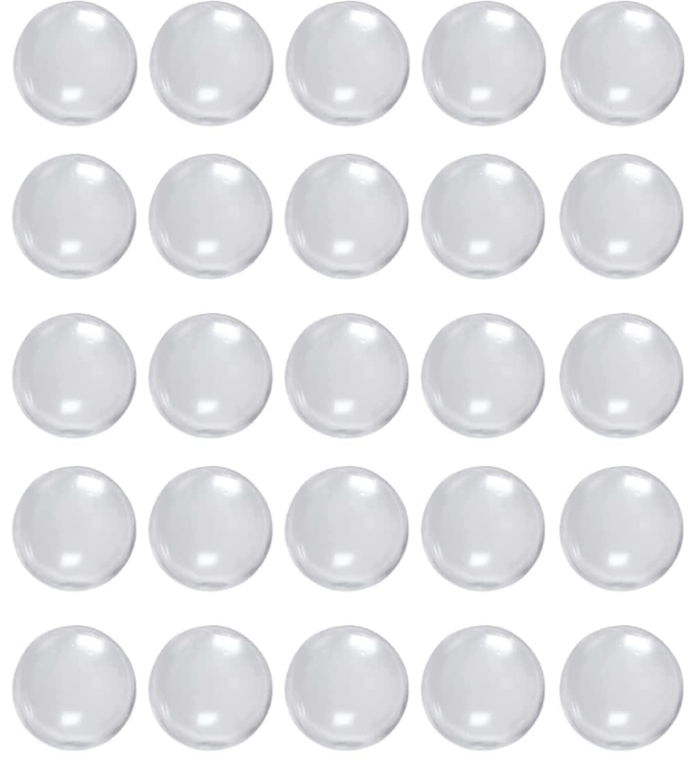 bricoleva.it Transparent Silicone Bumper Pads, 25 Pcs, Diameter 7 mm, Thickness 1.5 mm, for Doors, Furniture, Drawers, Cabinet, Windows