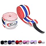Fairtex Elastic Cotton Handwraps HW2 Hand Wraps Color Black Bleach Blue Red White Pink Purple Thaialnd used in Muay Thai, Boxing, Kickboxing, MMA (Thailand)