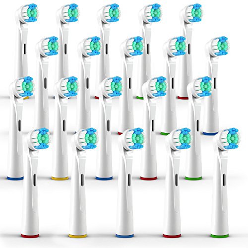 20 pcs. (5x4) Precision Clean Replacement Brush Heads Compatible with Oral-B Electric Toothbrush Handles. Substitute for EB17, EB17-4 and other. Fully Compatible With Oral-B Black, Deep Sweep, SmartSeries, ProSeries, Triumph, Advance Power, ProfessionalCare, ProfessionalCare SmartSeries, Vitality Floss Action, Vitality Dual Clean, Vitality CrossAction, Vitality Precision Clean, Vitality Pro White, Vitality Sensitive, Vitality TriZone. Replacements by ORAX® PearlClean.