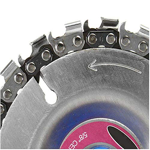 Angle Grinder Disc 22 Tooth Chain Saw Carving Blade Plate 4" for Wood Cutting Chainsaw Wheels Cutter 100/115mm Circular Woodworking Engraving Tool