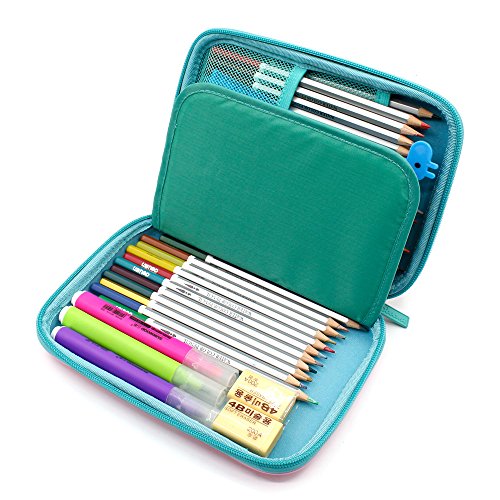 Cute Dinosaur Hardtop Pencil Case - Kids Large Colored Pen Holder Box With Compartments - Toddlers Boys Pencil Pouch Bag Stationery Organizer