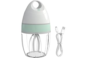 Food Processor, Rechargeable USB Electric Whisk, Portable Electric Kitchen Mixer for Beating Eggs, Cream, Coffee and Hot Choc