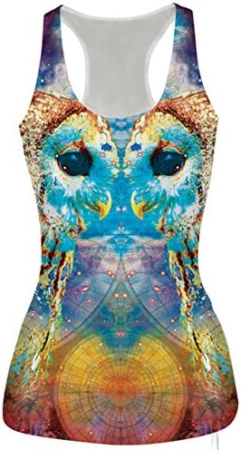 Crop Top Print Skull Tiger Lion Unicorn Summer Animal Tee Vest Women