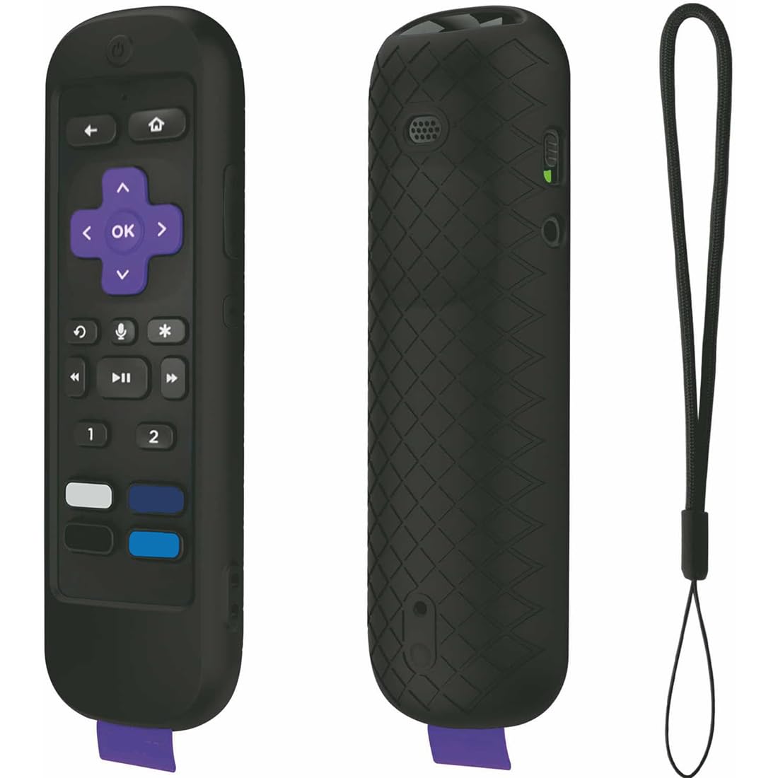 Photo 1 of USTIYA Control Remoto Case for Roku TV Ultra 2022 /Voice Remote Pro/Streaming Stick 4K+/Streambar Pro Funda Remote Solar Charging,Silicone Protective Cover,Hanging Rope (Black)