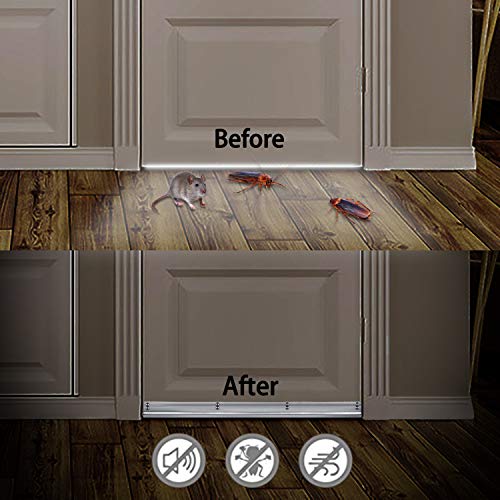 USUKUE Metal Door Draft Stopper Bottom Mice Seal Strip Noise Blocker