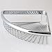 Corner Wire Shower Basket Shower Caddy Shower Soap Basket Holder Bathroom Kitchen Triangle Shelf, Solid Brass-Chrome Finish