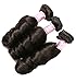 Beauty Forever Hair Brazilian Virgin Hair Loose Wave Weft 3bundles 100% Unprocessed Human Virgin Remy Hair Extensions Natural Color 95-100g/pc (16 18 20)