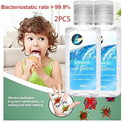 GSNICE Hand Sanitizer Gel - 50ml Rinse Free Hand Soap Travel Size Disposable Hand Sanitizer Moisturizing & Refreshing Gel Cleanser Instant Hand Sanitizer Effective 99.99% Skin Cleansing (Z-100ml)