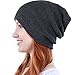 KBETHOS SKIHAT-LONG DGY Solid Plain Beanie Skully Made in USA