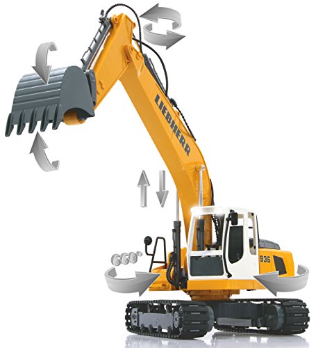 Jamara 405060 - Bagger Liebherr R936 1:20 2,4G - realistische Funktionen (entladen/ aufladen), jedes Gelenk einzeln… – Bild 4