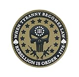 Patch Squad Men's Three Percent Tyranny Punisher Liberty Morale Patch (3D PVC 3