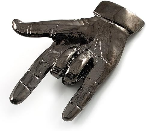 Gun Metal 'Rock & Roll' Brooch - 70mm L, black - Image 5