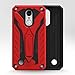 Zizo Static Series Compatible with LG Aristo Case Military Grade Drop Tested with Built in Kickstand LG Fortune Case RED Black
