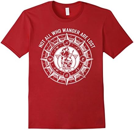 Men's Not all who wander are lost scouts shirt 2XL Cranberry
