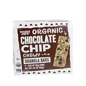 Trader Joe's Organic Chocolate Chip Chewy Granola Bars 6.8 oz. (Pack of 2 bxes)