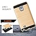Kmall Note Edge N9150 Case 2in1 Hybrid Heavy Duty Impact Resistant Shock-Absorption Dual Layer Brushed Metal Texture Full-Body Protective Skin Cover Shell for Samsung Galaxy Note Edge SM-N915 Gold