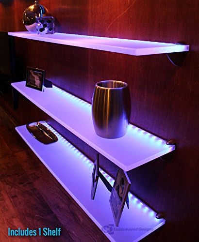 LED Illuminated Floating Shelf- 6' Long x 4.5" Deep w/ Power Supply &amp; LED Controller